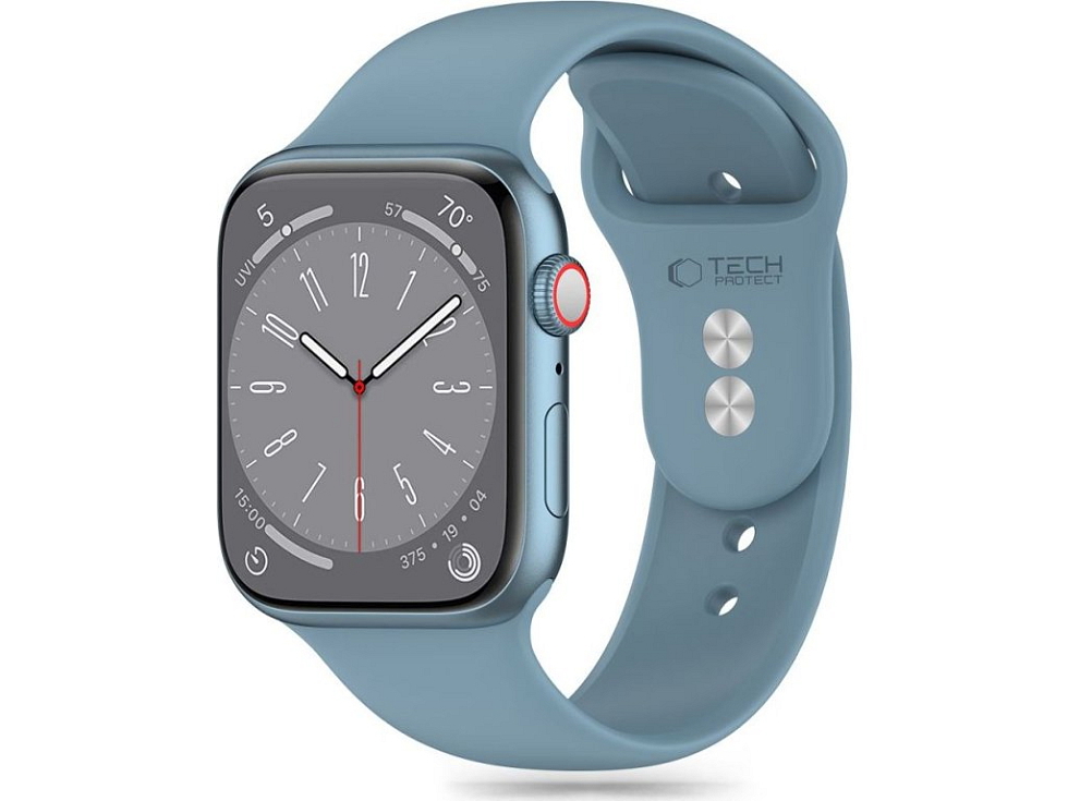 Řemínek pro Apple Watch 44mm / 45mm / 46mm / 49mm - Tech-Protect, Silicone Winter Blue