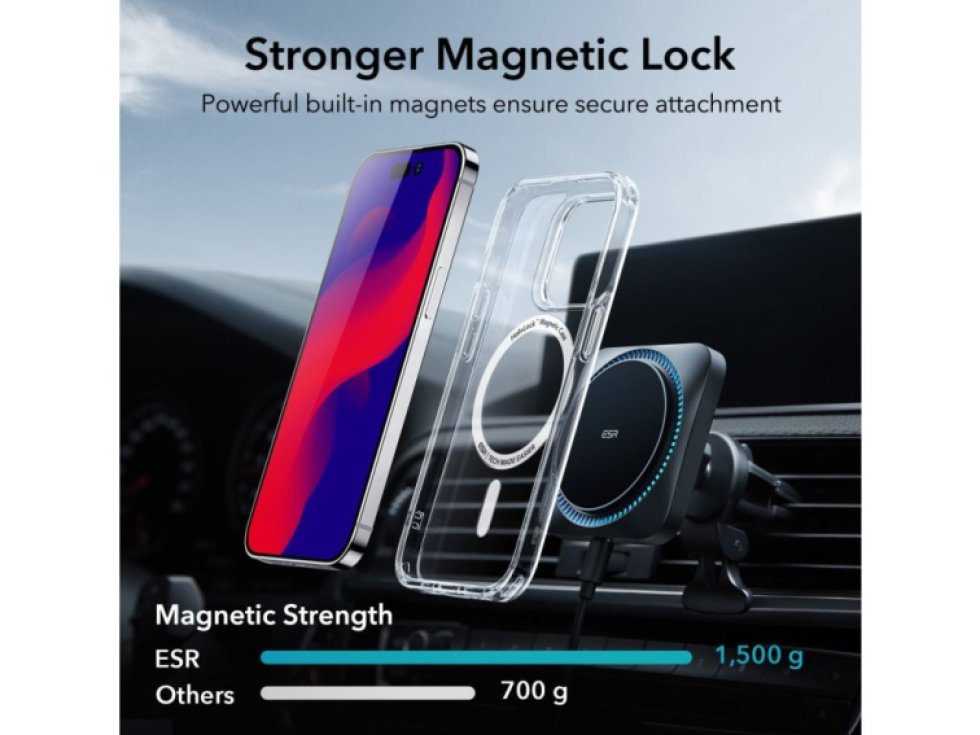 Ochranný kryt pro iPhone 14 Pro MAX - ESR, Classic Hybrid HaloLock Clear