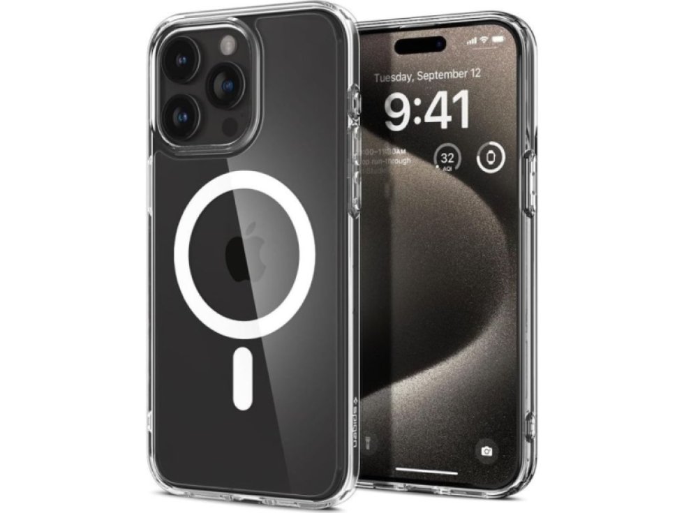 Ochranný kryt na iPhone 15 Pro - Spigen, Ultra Hybrid MagSafe White