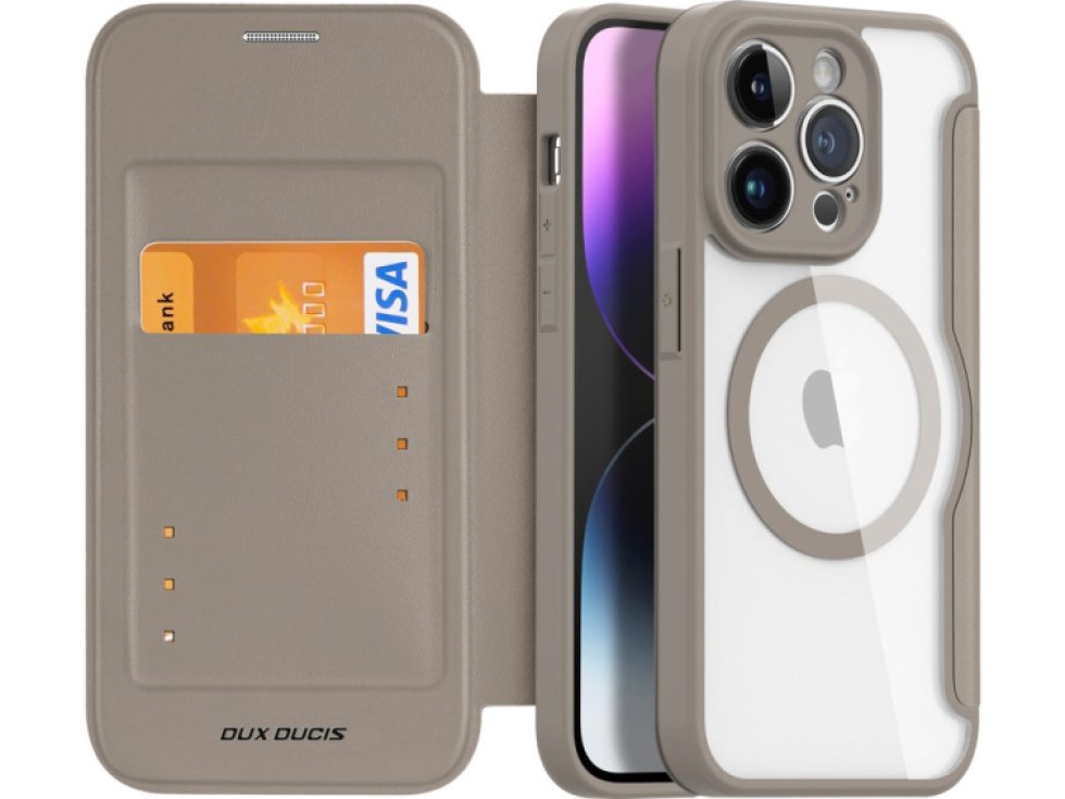 Ochranné pouzdro pro iPhone 14 Pro - DuxDucis, SkinX Pro with MagSafe Beige