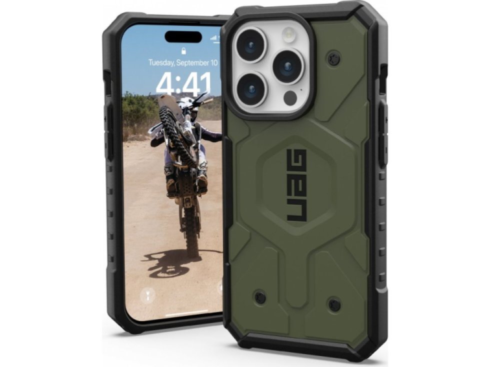 Ochranný kryt na iPhone 15 Pro - UAG, Pathfinder MagSafe Olive Drap