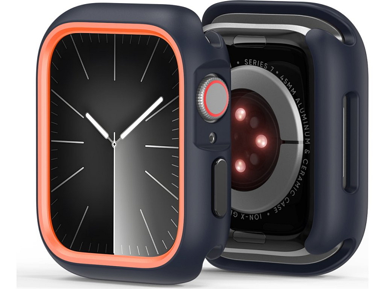 Ochranný kryt na Apple Watch 45mm - DuxDucis, Bamo Midnight/Orange