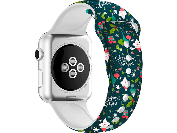 Vánoční řemínek s potiskem pro Apple Watch - Merry Christmas