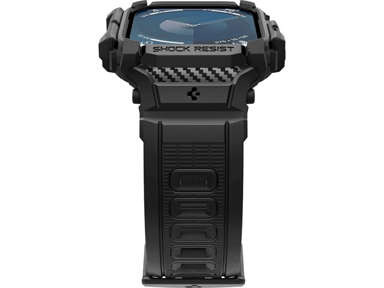 Řemínek s krytem pro Apple Watch 42mm - Spigen, Rugged Armor Pro Black