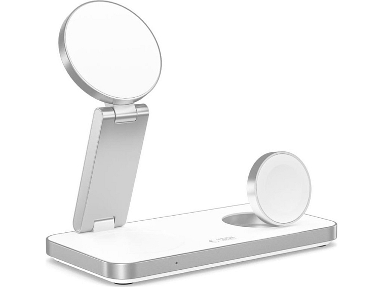 Bezdrátová nabíječka pro iPhone, Apple Watch a AirPods - Tech-Protect, QI15W-A47 Wireless Charger White