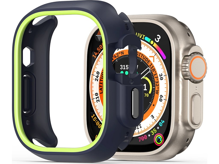 Ochranný kryt na Apple Watch 49mm - DuxDucis, Bamo Midnight/Green