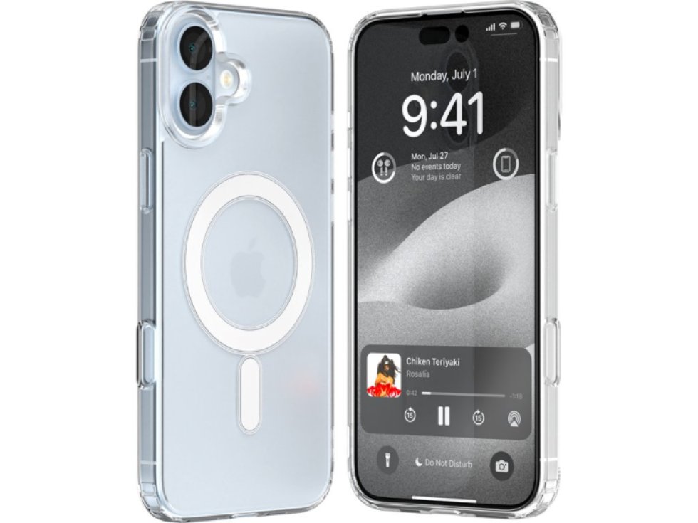 Ochranný kryt na iPhone 16 PLUS - Mercury, JelHard MagSafe Transparent