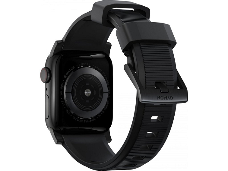 Řemínek pro Apple Watch 44mm / 45mm / 46mm / 49mm - Nomad, Rugged Black Black