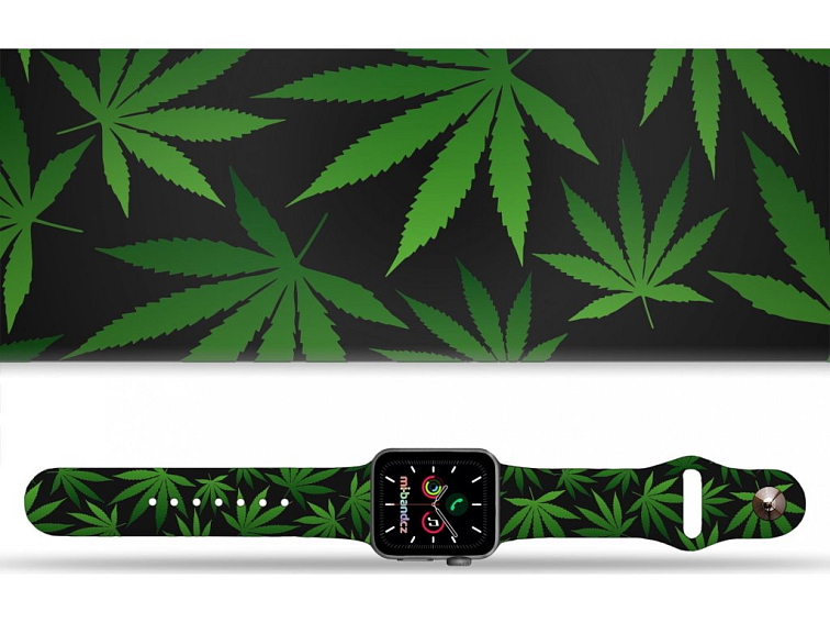 Apple watch řemínek Marihuana