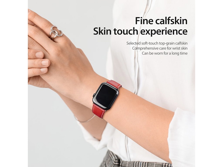 Řemínek na Apple Watch 38mm / 40mm / 41mm / 42mm - DuxDucis, YA Red