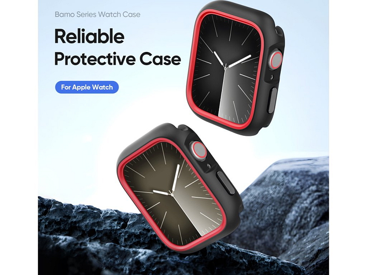 Ochranný kryt na Apple Watch 45mm - DuxDucis, Bamo Black/Red