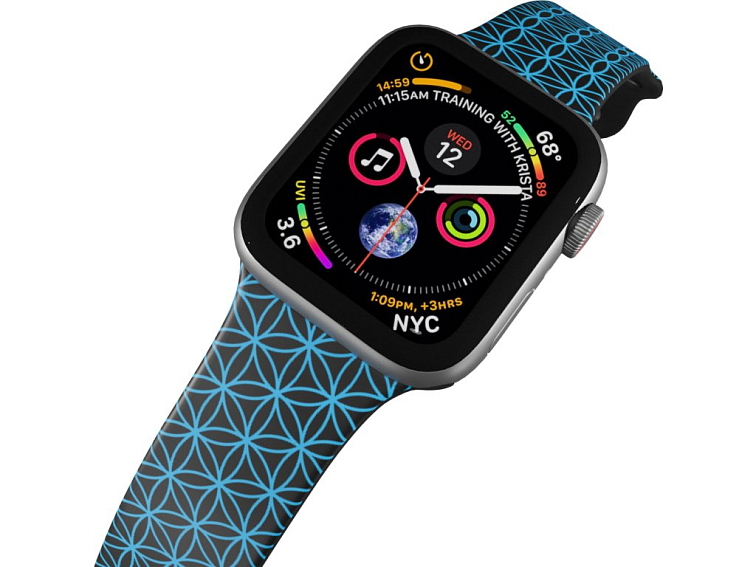 Apple watch řemínek Geometrie modrá