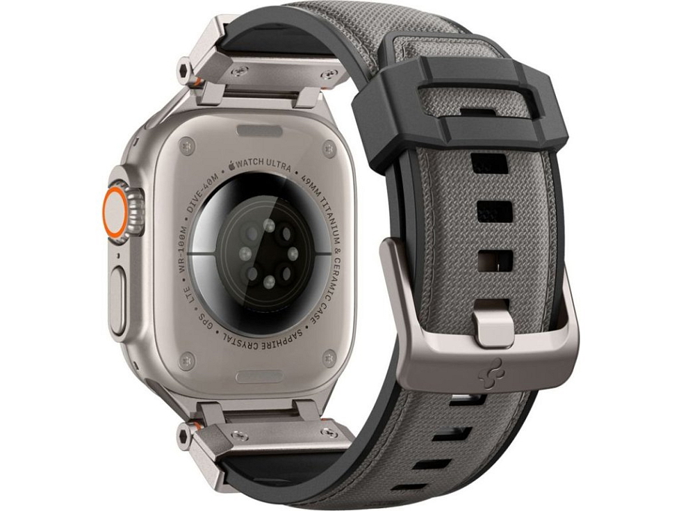 Řemínek pro Apple Watch 44mm / 45mm / 46mm / 49mm - Spigen, Durapro Armor Gray