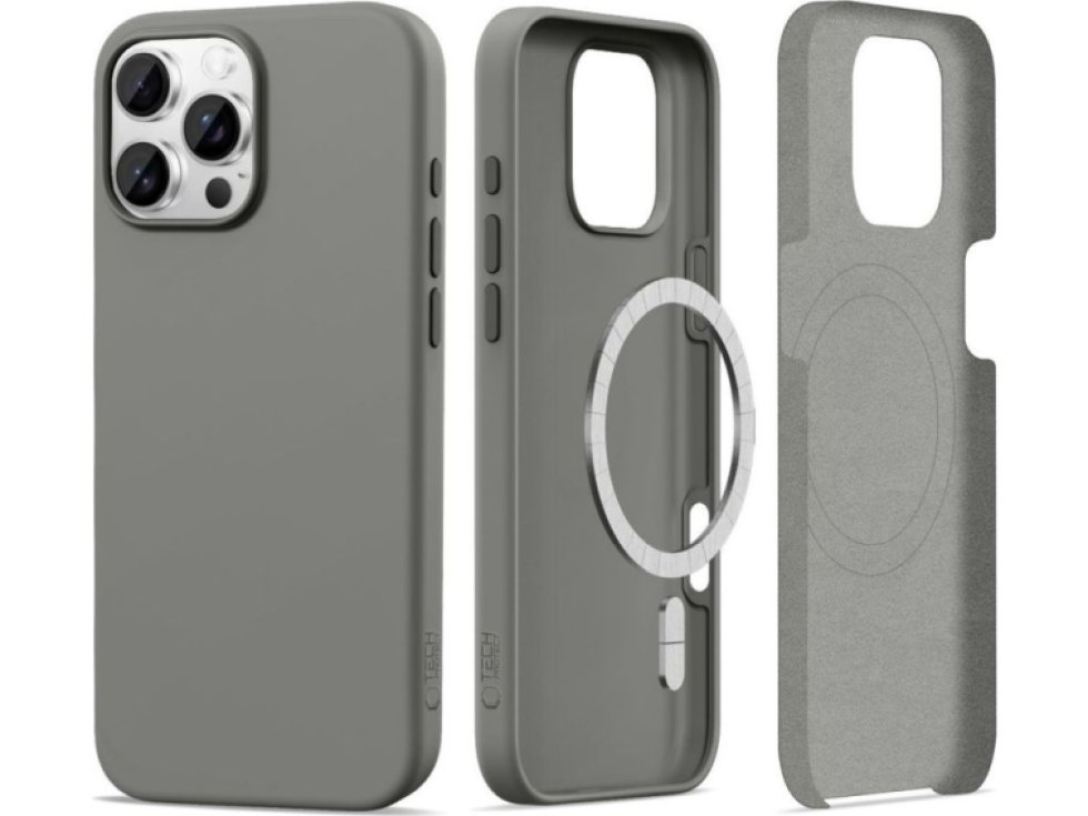 Ochranný kryt na iPhone 16 Pro - Tech-Protect, Silicone MagSafe Clay