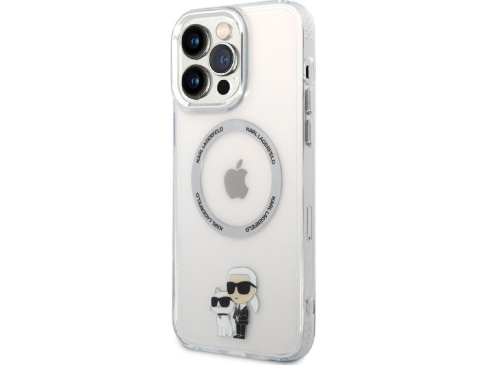 Ochranný kryt pro iPhone 13 Pro MAX - Karl Lagerfeld, IML Karl and Choupette NFT MagSafe Transparent KLHMP13XHNKCIT