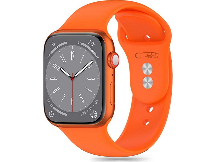 Řemínek pro Apple Watch 38mm / 40mm / 41mm / 42mm - Tech-Protect, Silicone Bright Orange