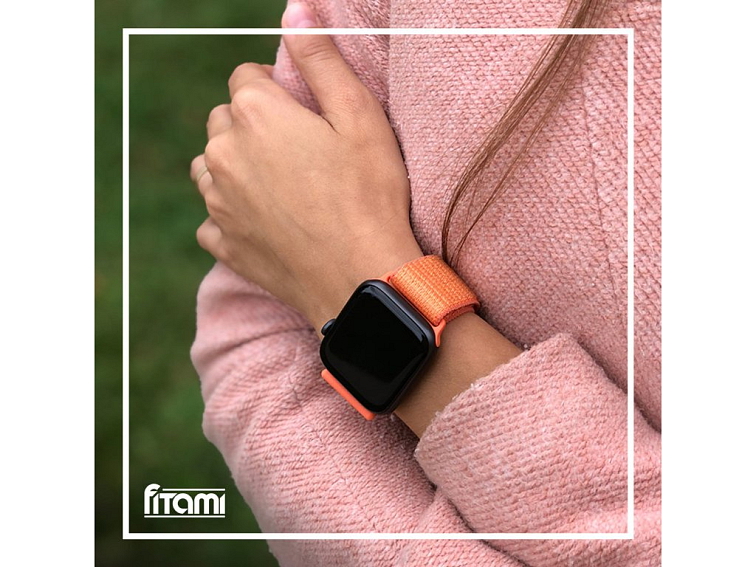 Nylonový řemínek na Apple Watch - Papaya