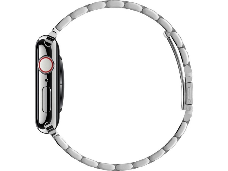 Kovový řemínek pro Apple Watch 44mm / 45mm / 46mm / 49mm - Spigen, Modern Fit Silver 062MP25404