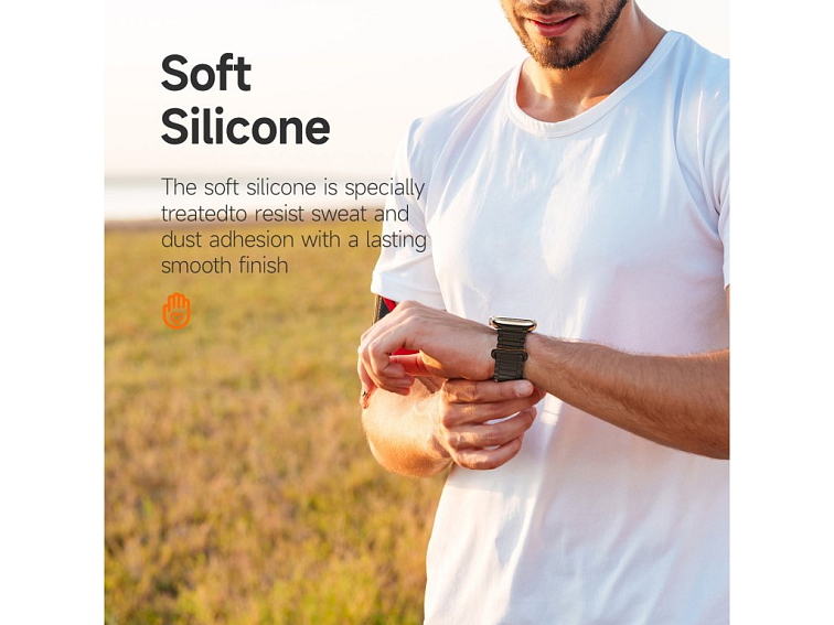 Řemínek pro Apple Watch 44mm / 45mm / 46mm / 49mm - DuxDucis, Armor Black/Orange