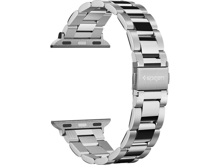Kovový řemínek pro Apple Watch 38mm / 40mm / 41mm / 42mm - Spigen, Modern Fit Silver