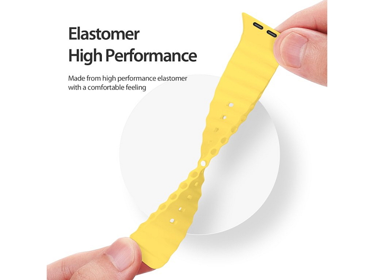 Řemínek pro Apple Watch 38mm / 40mm / 41mm / 42mm - DuxDucis, OceanWave Yellow