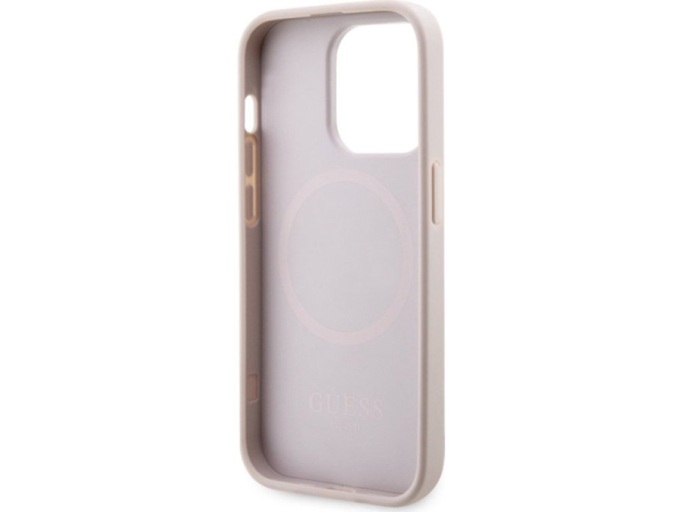 Ochranný kryt pro iPhone 13 Pro MAX - Guess, G Cube MagSafe Pink GUHMP13XHGCFSEP