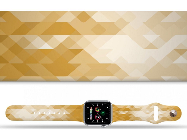 Apple watch řemínek Béžové trojúhelníky