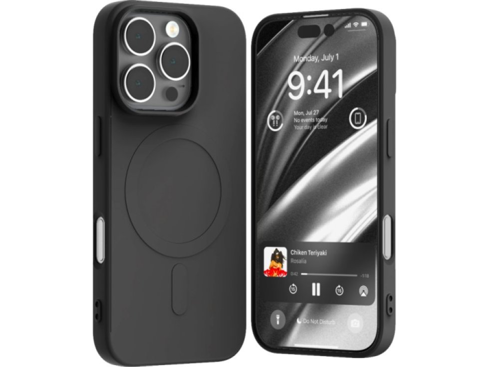 Ochranný kryt na iPhone 16 Pro - Mercury, SemiSilicon MagSafe Black