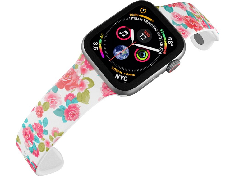 Apple watch řemínek Červené růžičky