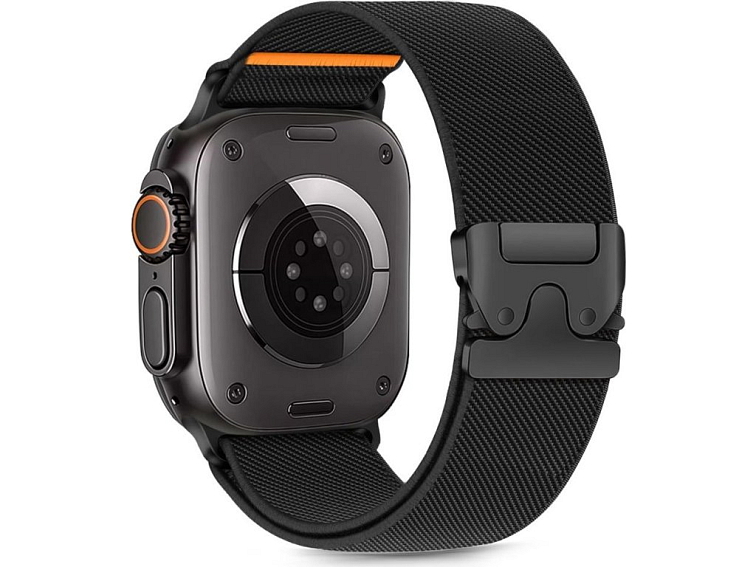 Řemínek pro Apple Watch 44mm / 45mm / 46mm / 49mm - Tech-Protect, Nylon Clasp Black