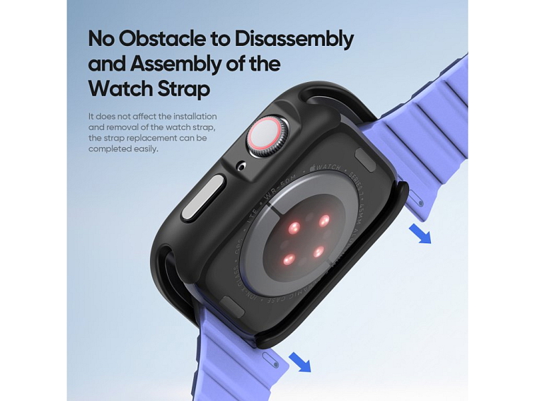 Ochranný kryt na Apple Watch 44mm - DuxDucis, Bamo Black/Red