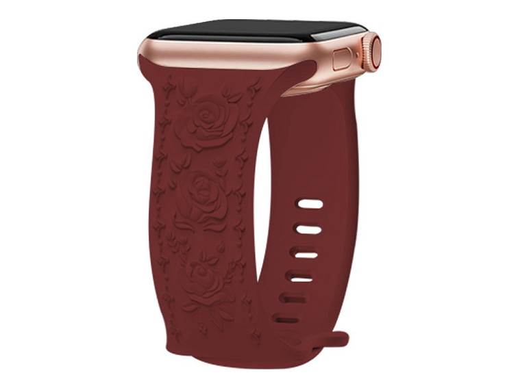 Řemínek gravírované růže pro Apple Watch 42/44/45/46/49mm