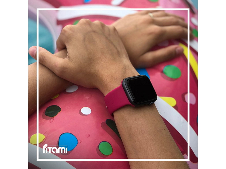 Jednobarevný řemínek pro Apple Watch - Granátové jablko