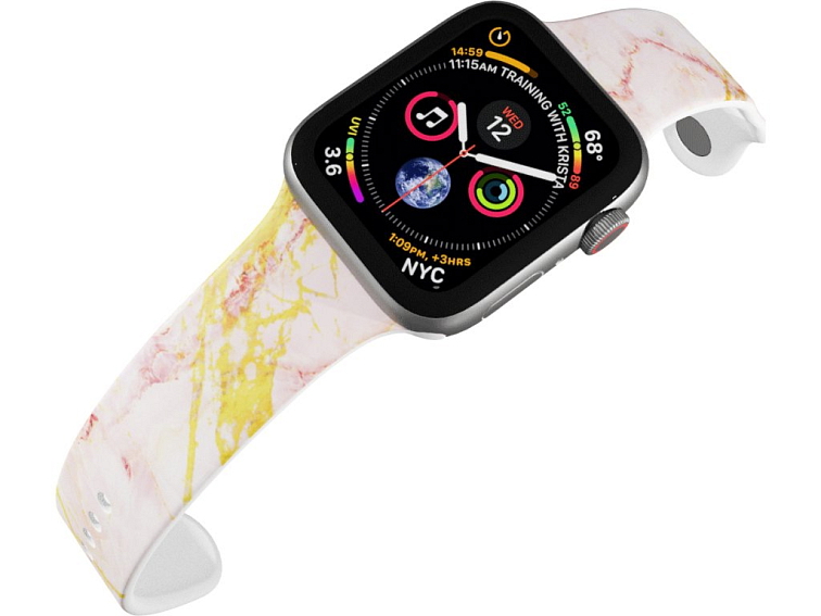Apple watch řemínek Růžovo-zlatý mramor