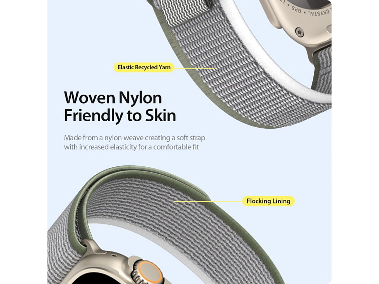 Řemínek na Apple Watch 38mm / 40mm / 41mm / 42mm - DuxDucis, YJ Green/Gray