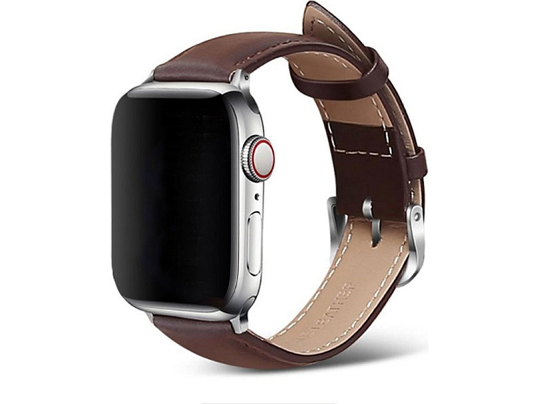 Kožený řemínek pro Apple Watch - Tmavě hnědý