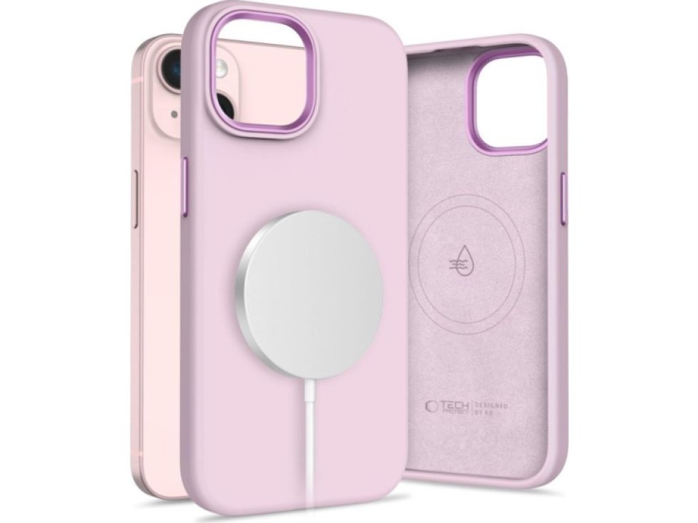Ochranný kryt na iPhone 15 - Tech-Protect, Pure MagSafe Pink Pearl