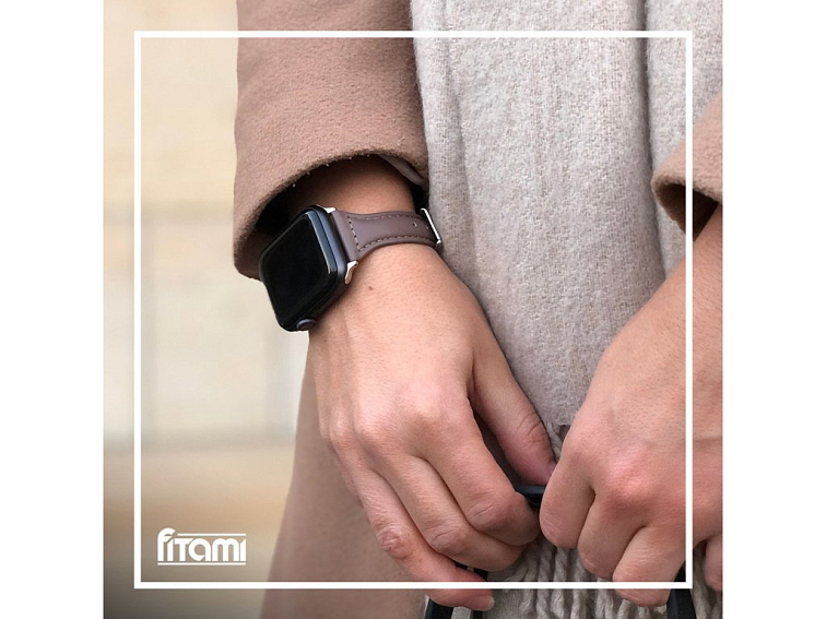 Dámský kožený řemínek pro Apple Watch - Hnědý