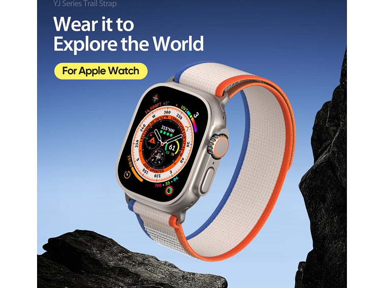 Řemínek na Apple Watch 38mm / 40mm / 41mm / 42mm - DuxDucis, YJ Orange/Beige