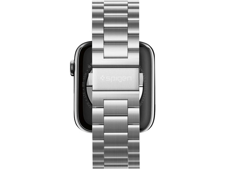 Kovový řemínek pro Apple Watch 44mm / 45mm / 46mm / 49mm - Spigen, Modern Fit Silver 062MP25404