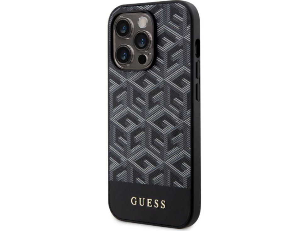 Ochranný kryt na iPhone 15 Pro - Guess, G Cube MagSafe Black GUHMP15LHGCFSEK