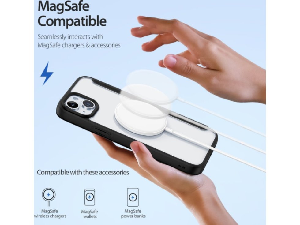 Ochranné pouzdro na iPhone 15 PLUS - DuxDucis, SkinX Pro with MagSafe Black