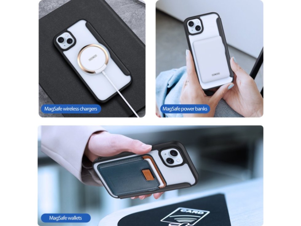 Ochranné pouzdro na iPhone 15 PLUS - DuxDucis, SkinX Pro with MagSafe Black