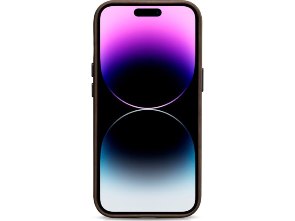 Kožený obal na iPhone 15 - iCarer, OilWax MagSafe Brown WMI15230601-BN