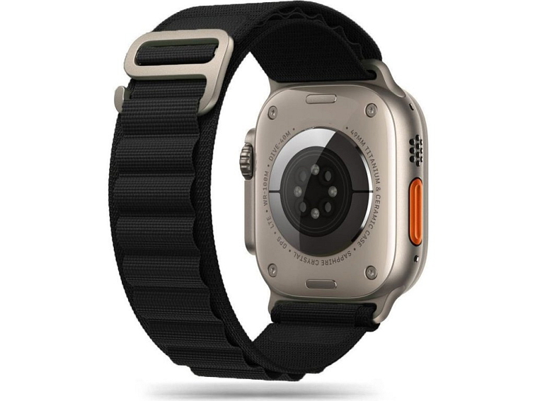 Řemínek pro Apple Watch 44mm / 45mm / 46mm / 49mm - Tech-Protect, Nylon Pro Black
