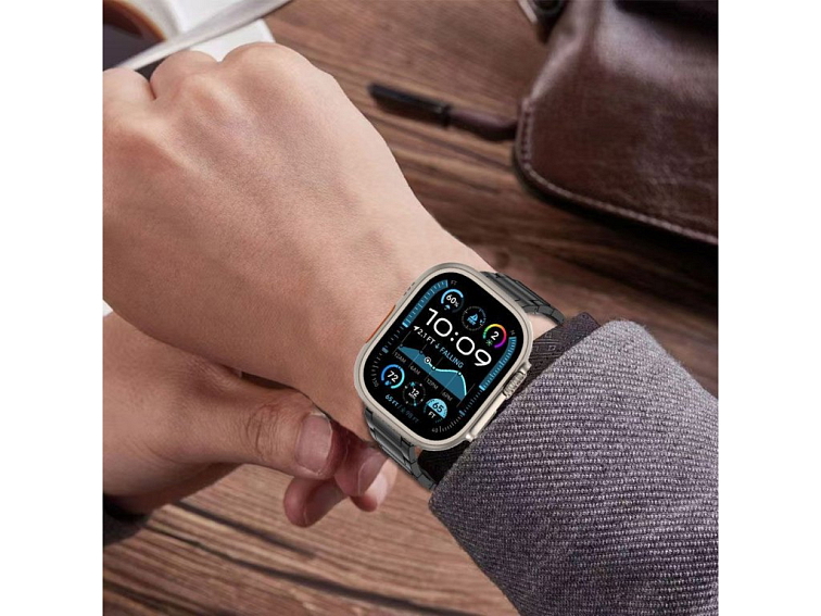 Řemínek na Apple Watch 44mm / 45mm / 46mm / 49mm - Tech-Protect, Stainless Classic Titanium