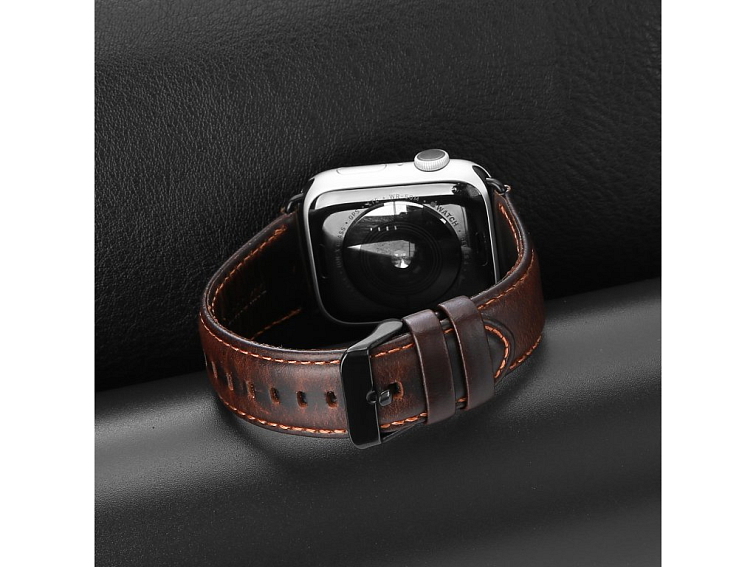 Kožený pásek / řemínek pro Apple Watch 38mm / 40mm / 41mm / 42mm - DuxDucis, Business Coffee