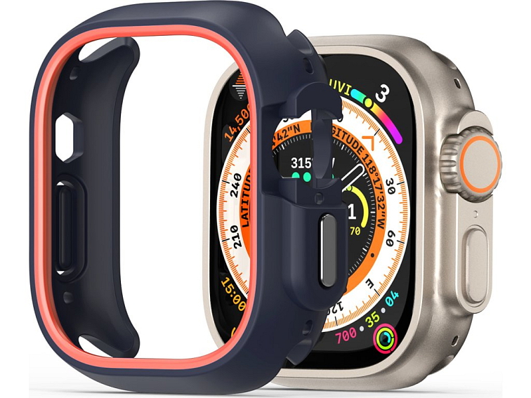 Ochranný kryt na Apple Watch 49mm - DuxDucis, Bamo Midnight/Orange