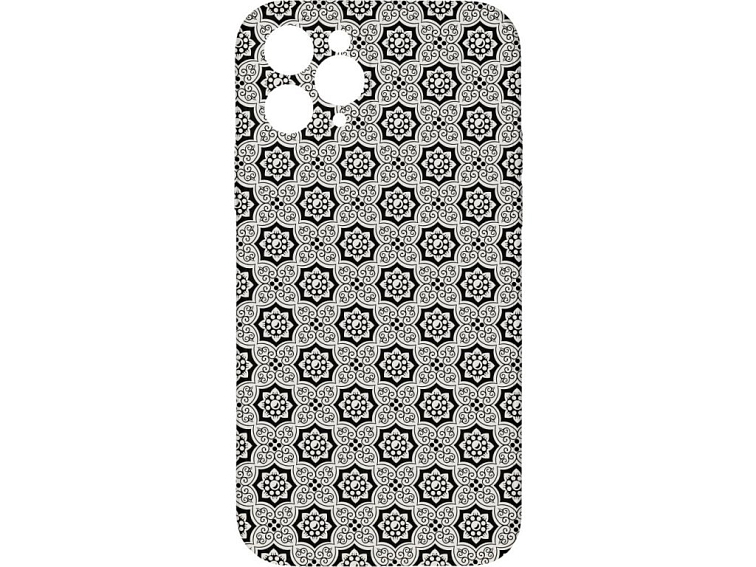 Kryt Květiny černý pro iPhone 11 Pro
