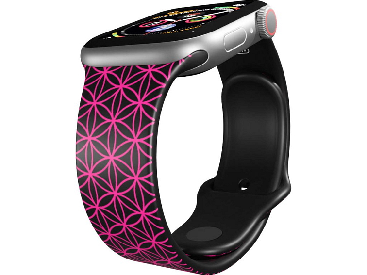 Apple watch řemínek geometrie fialová